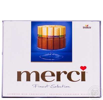 Коробка цукерок Мерсі, 400 г.