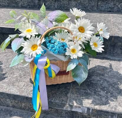 Кошик з ромашкою